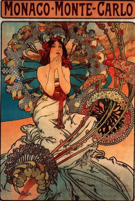 Teal Orange Color Story Art Nouveau Poster Mucha Art Art Nouveau Mucha