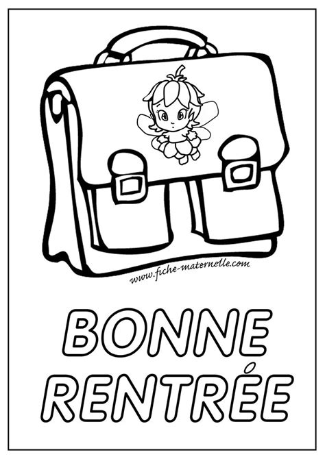 Coloriage de rentrée en maternelle Coloriage rentree des classes