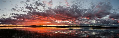 Green Lake British Columbia Summer Sunset Panorama Oc Os