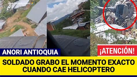 Soldado grabó el momento exacto cuando cae helicóptero del ejército en