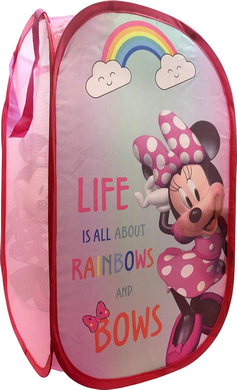 Buy Disney Minnie Mouse Rainbow Bows Pop Up Hamper Mesh Laundry