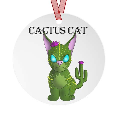 Cactus Cat Decoration Cryptid Drawing Legendary Creature Metal ...