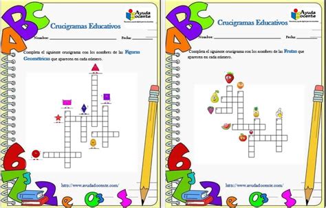 Crucigramas Educativos Para Niños Ayuda Docente