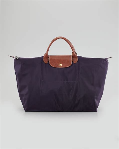 Longchamp Le Pliage Monogram Large Travel Tote Bag In Purple Lyst