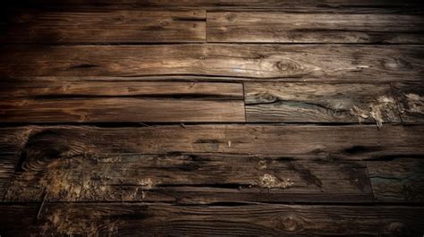 Premium AI Image | A close up of a dark wood floor with a dark ...