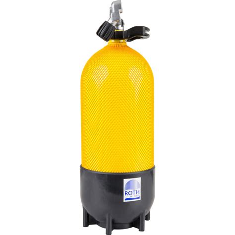 Bouteille De Plongée Sous Marine 12 L Court 230 Bars Jaune Roth Decathlon