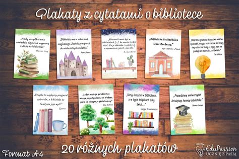 Plakaty Z Cytatami O Bibliotece EduPassion