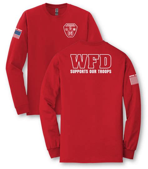 Gildan Long Sleeve T Shirts Red Friday Waukegan Ss 8400