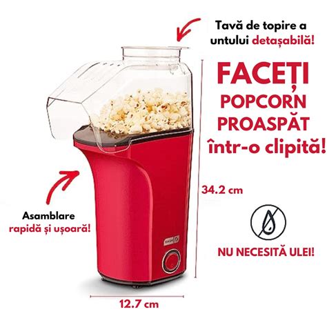 Aparat Cu Aer Cald De Facut Popcorn Gata In Max Min W