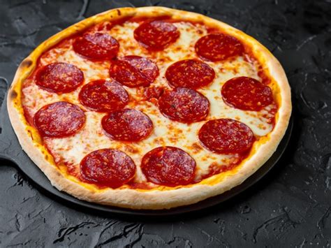 Premium Ai Image Traditional Italian Pizza Pepperoni With Salami And