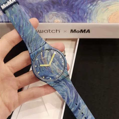 Swatch X Moma The Starry Night By Vincent Van Gogh Mm Suoz New In