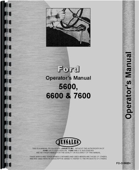 Ford 6600 Tractor Operators Manual