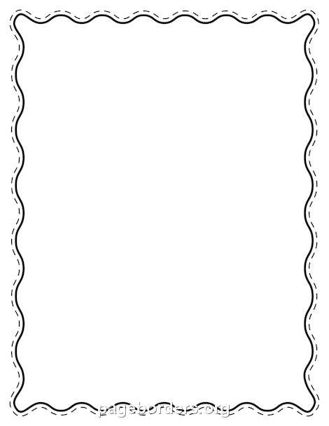 Black Wavy Border Page Borders Page Borders Design Clip Art Borders