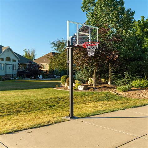 Lifetime Height Adjustable Bolt Down Basketball Hoop (54" Tempered ...