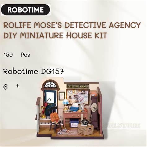 Robotime Modular Building Dg Rolife Mose S Detective Agency Diy