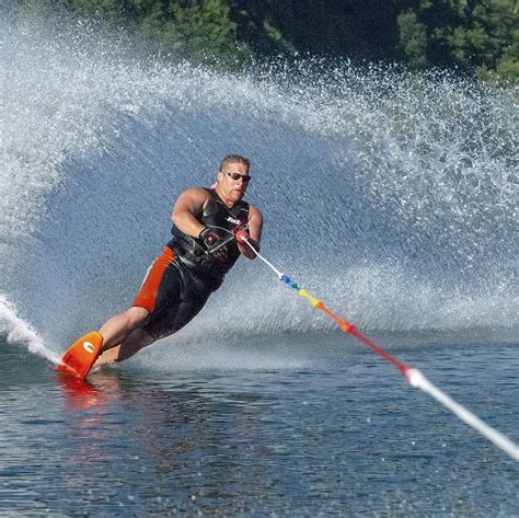 Water Skiing Man Water Ski Lake Mexico Travel Off Path