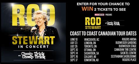 Win 1 of 6 pairs of tickets to see Rod Stewart in concert