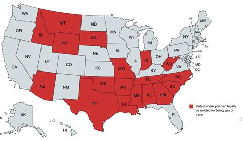 States Where It’s Perfectly Legal For A Landlord To Evict A Tenant For Simply Being Gay Or