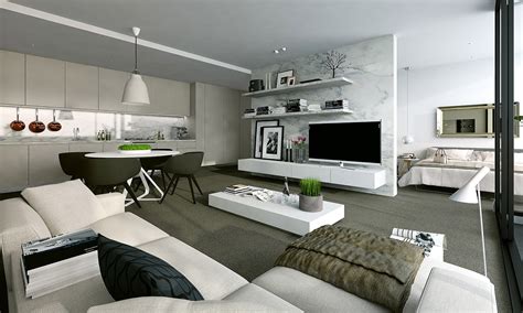 modern studio apartment designs sleek ideas  compact living