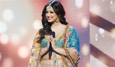 Miss Universe 2021, Harnaaz Sandhu took centerstage in a regal lehenga set for her final walk ...