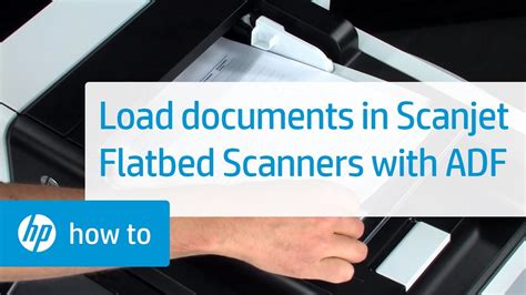 Hp Scanjet Flatbed Scanners Load Paper In The Automatic Document