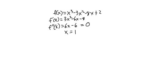 Solved Consider The Following Function F X X 3 3x 2 8x 2 F” X Find Any Values Of C