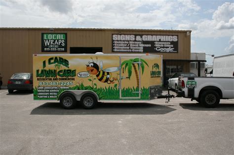 I Care Lawn Care Trailer Wrap Lawn Mowing Business Lawn Care Business