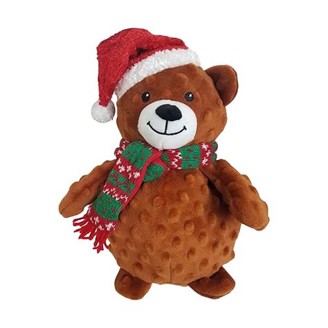 Petlou Christmas Dotty Bear Dog Toy Baxterboo