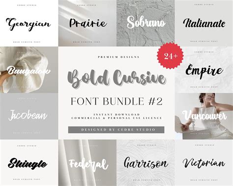 Bold Cursive Fonts Bundle 2 Bold Cursive Font OTF Baby Show - Etsy