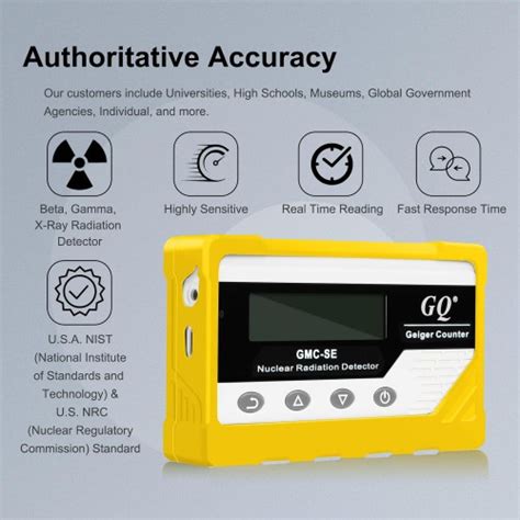 Gmc Se Geiger Counter Radiation Detector Drop Proof Silicone Case Yellow