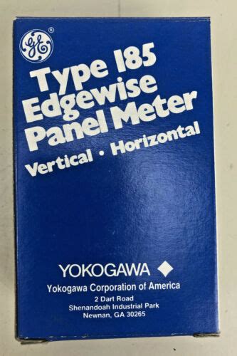 Ge Yokogawa Type I85 Edgewise Panel Meter 185 113 Fafa 0 10 Dc Milliampere New Ebay