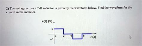 SOLVED 2 The Voltage Across A 2 H Inductor Is Given By The Waveform