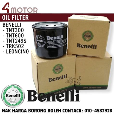 Original Benelli Oil Filter For Tnt Tnt Trk Leoncino