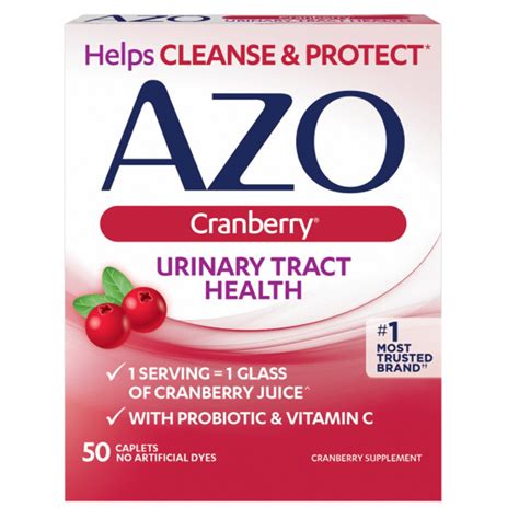 Azo Cranberry Urinary Tract Health Dietary Supplement Tablets 50ct