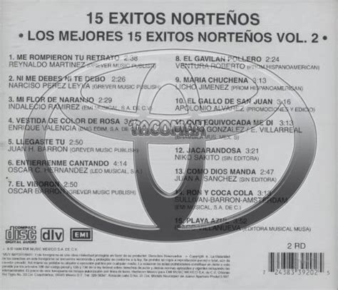 sɐɹǝdnɹƃ sǝuoıɔɔǝΙoɔ Los Mejores 15 Exitos Nortenos Vol 2