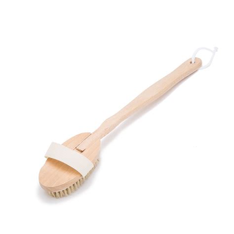 Thy Collectibles Wooden Shower Body Brush Boar Bristle With Detachable