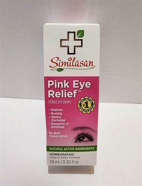 Similasan Pink Eye Relief Sterile Eye Drops Homeopathic 10ml 33oz Exp