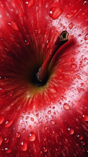 Manzana Roja Fresca Con Gotas De Agua Foto Gratis