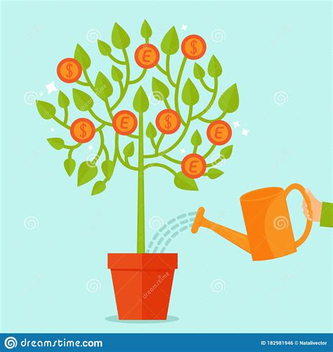 Abstract Drawing of a Money Tree Stock Vector - Illustration of ...