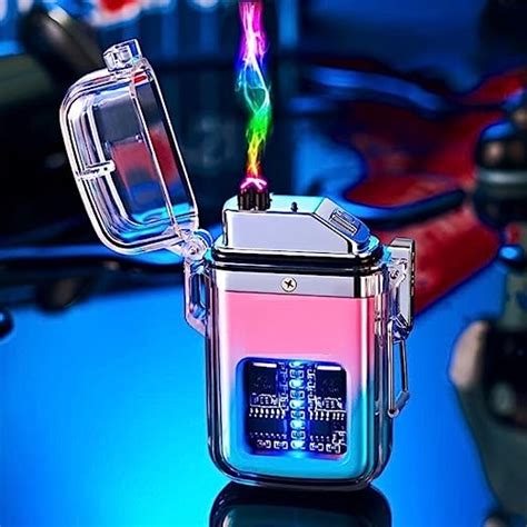 Morpich Electric Dual Arc Lighter With Flashlightled Batterry Indicatorwaterproof Flameless