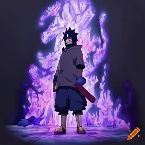 Sasuke Uchiha With The Perfect Susanoo Painting On Craiyon