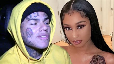 Tekashi 6ix9ine S Girlfriend Jade Gets His Face Tattooed Above Her Boob