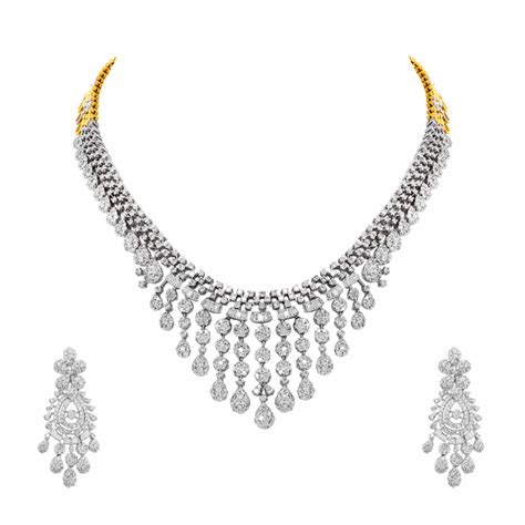 Designer Gold And Diamond Bib Statement Necklace Set