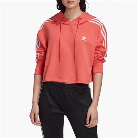 בגד חורף אדידס לנשים Adidas Trefoil Cropped Hoodie משלוח והחזרה חינם