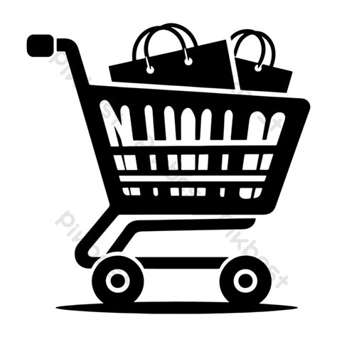 Shopping Cart Silhouette Vector Illustration Png Images Eps Free