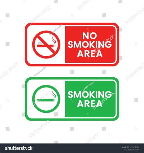 No Smoking Smoking Area Sign Set Stock Vector (Royalty Free) 2259452189 ...