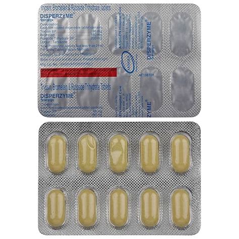 Disperzyme Strip Of 10 Tablets Health And Personal Care