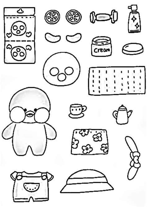 Pin By Paper Duck Universe On Paper Duck Universe Paper Doll Template Hello Kitty Colouring