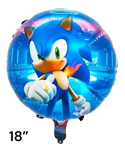 Globos Met Licos Sonic Cms Calidad Helio Mercadolibre