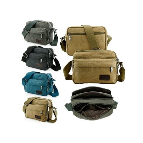 Gearonic Men Vintage Crossbody Canvas Messenger Shoulder Bag School Hiking Military Travel